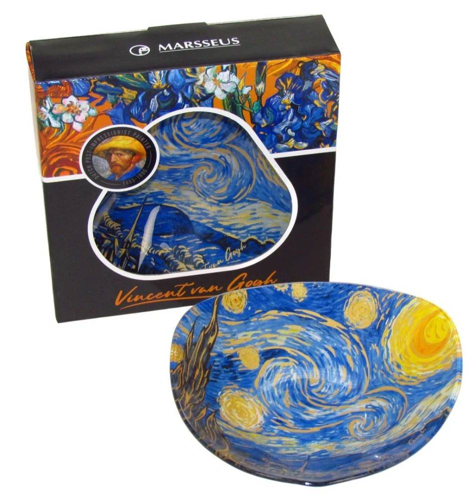 Skleněná miska Vincent van Gogh Starry Night 17 × 17 cm