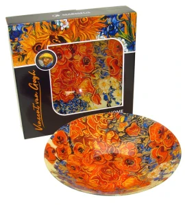 Hluboká skleněná mísa Vincent van Gogh – Máky a sedmikrásky,Ø 30 cm