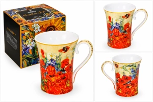 Luxusní porcelánový hrnek Vincent van Gogh – Máky a sedmikrásky, 420 ml