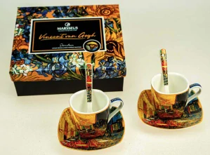 Espresso souprava Van Gogh Terasa kavárny v noci 2 šálky 80 ml porcelán