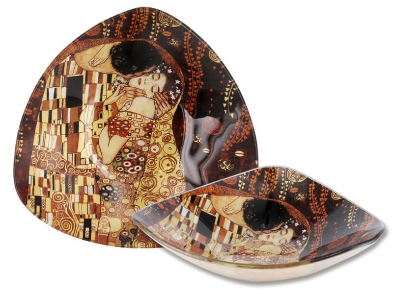Skleněná miska 17x17 Gustav Klimt Kiss, CARMANI