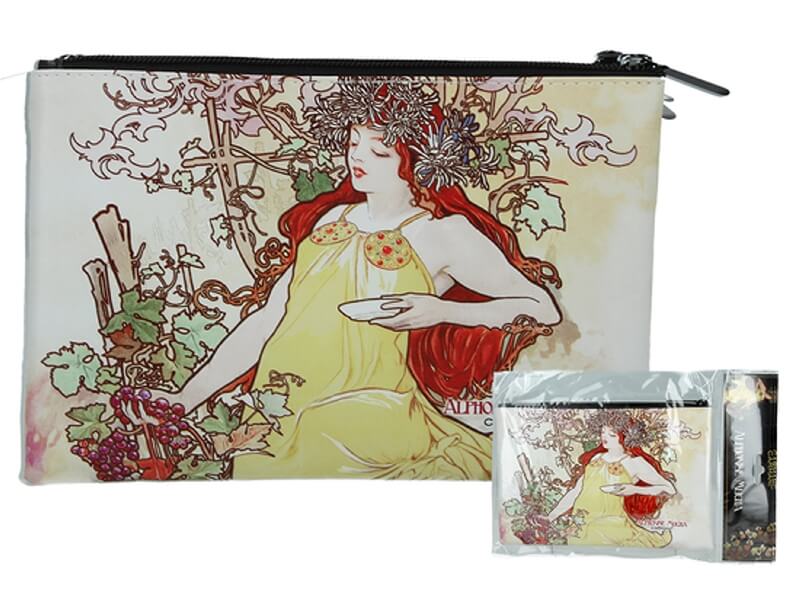 Kosmetická taštička Alfons Mucha 4 roční období , CARMANI, Podzim