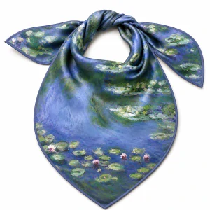 PAOLA RIVELLI Šátek, 90 x 90 cm Claude Monet Water lilies
