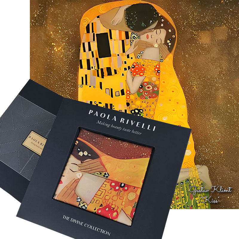 PAOLA RIVELLI Šátek, 90 x 90 cm Gustav Klimt The Kiss