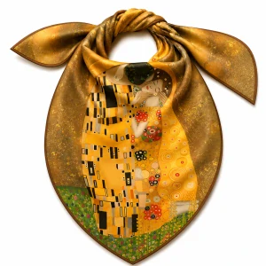 PAOLA RIVELLI Šátek, 90 x 90 cm Gustav Klimt The Kiss