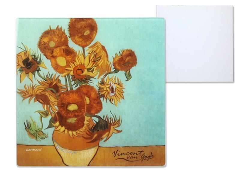 Skleněná podložka 30 x 30 cm Vincent van GOGH Slunečnice, CARMANI, 1952021