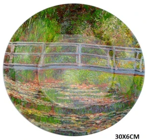 Skleněná mísa hluboká 30 x 6 cm Claude MONET Japonský most, 287135