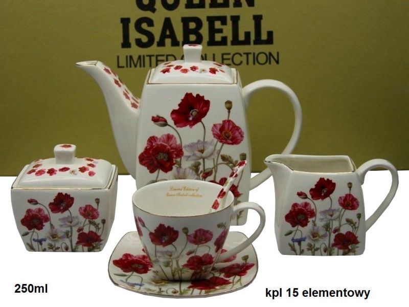 21 dílná porcelánová sada Máky, Queen Isabell