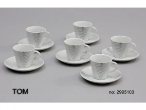 Tom šálek s podšálky 220 ml, set 6 ks vzor, THUN
