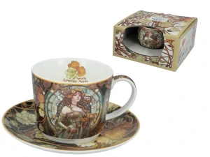Šálek s podšálkem Alfons Mucha 230 ml, CARMANI, 5390060