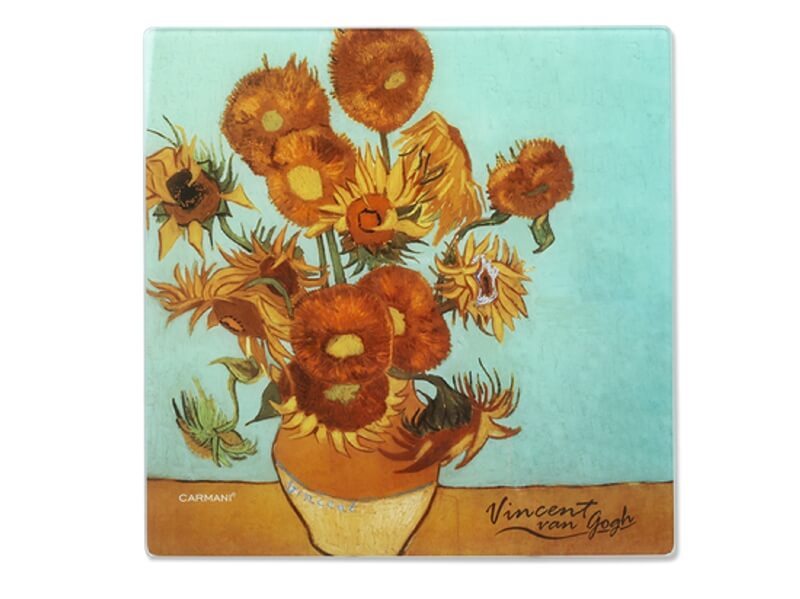 Skleněná podložka 30 x 30 cm Vincent van GOGH Slunečnice, CARMANI, 1952021