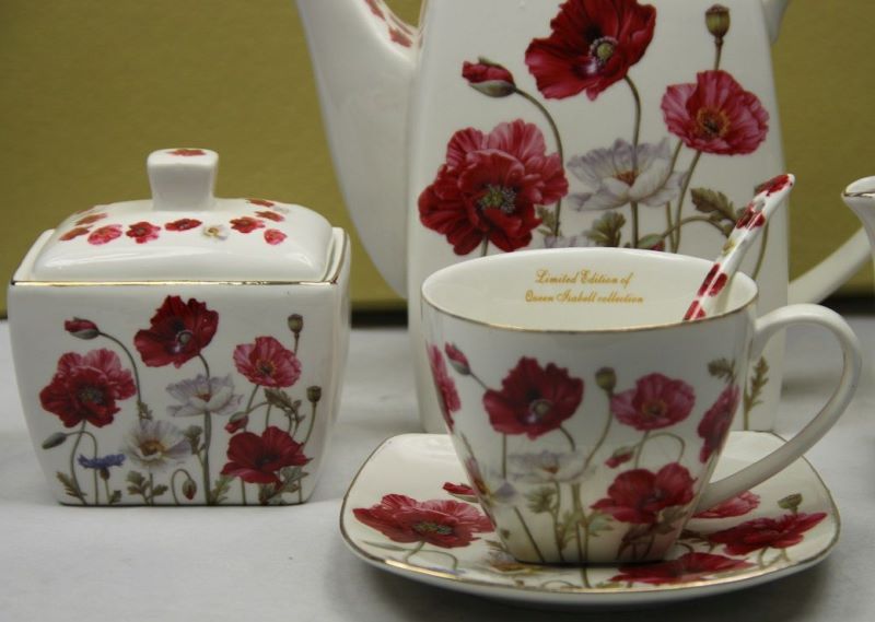 21 dílná porcelánová sada Máky, Queen Isabell