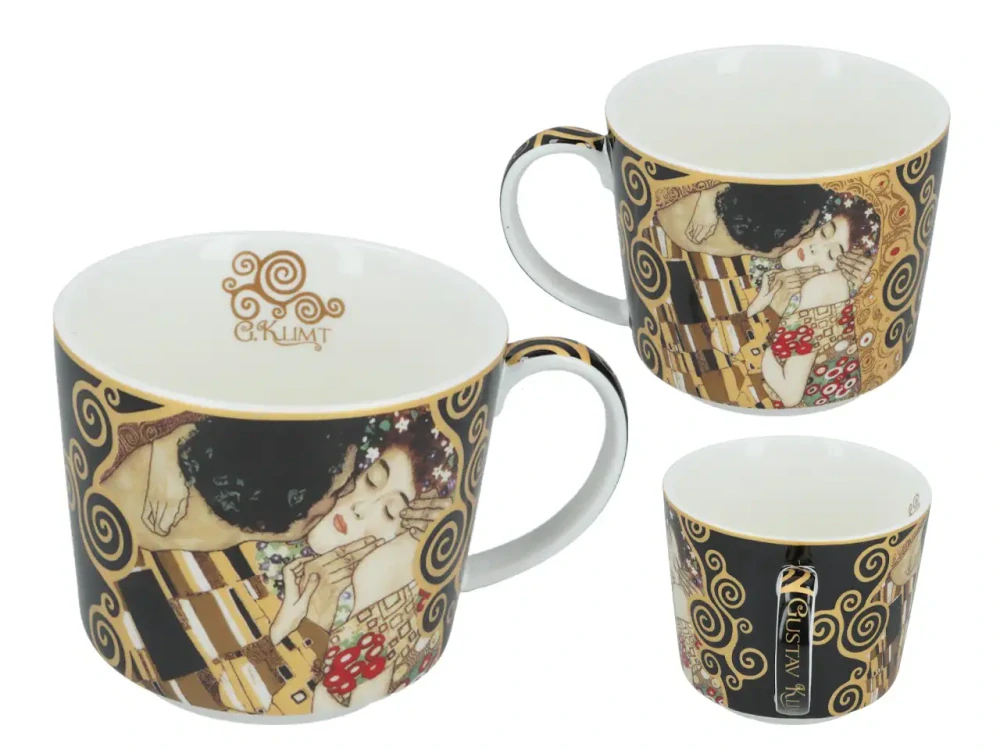 Šálek s podšálkem Gustav Klimt 230 ml The Kiss, CARMANI, 5320060