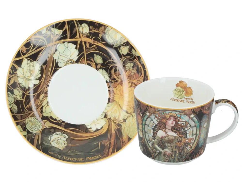 Šálek s podšálkem Alfons Mucha 230 ml, CARMANI, 5390060