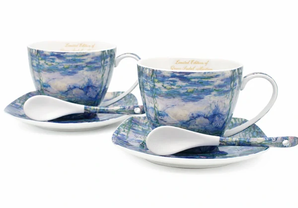 Šálek s podšálkem 250 ml/set 2 ks Claude MONET Watter lillies, Heritage of Arts