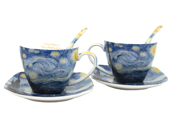 Šálek s podšálkem 250 ml/set 2 ks Vincent van Gogh Starry Night, Heritage of Arts