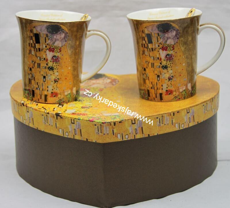Hrnek 300 ml - set 2 ks, Gustav Klimt The Kiss, Queen Isabell, 21065