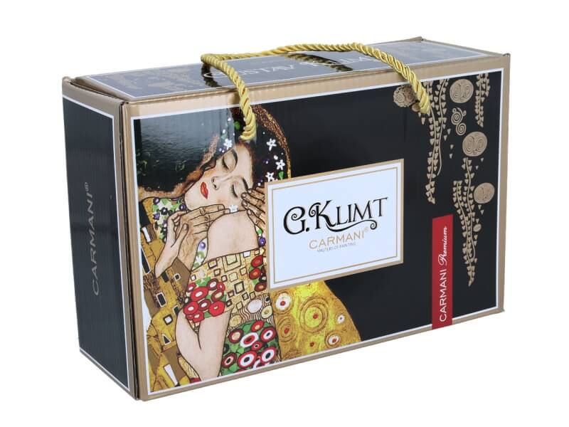 Set 2 ks espresso šálků 100 ml Gustav Klimt The Kiss, CARMANI, 5320301