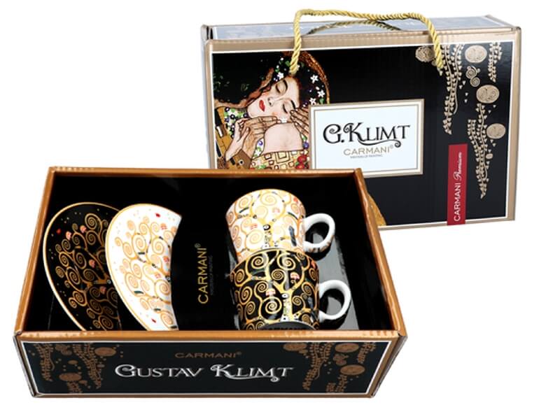 Set 2 ks espresso šálků Gustav Klimt 100 ml The Trees, CARMANI,5320307