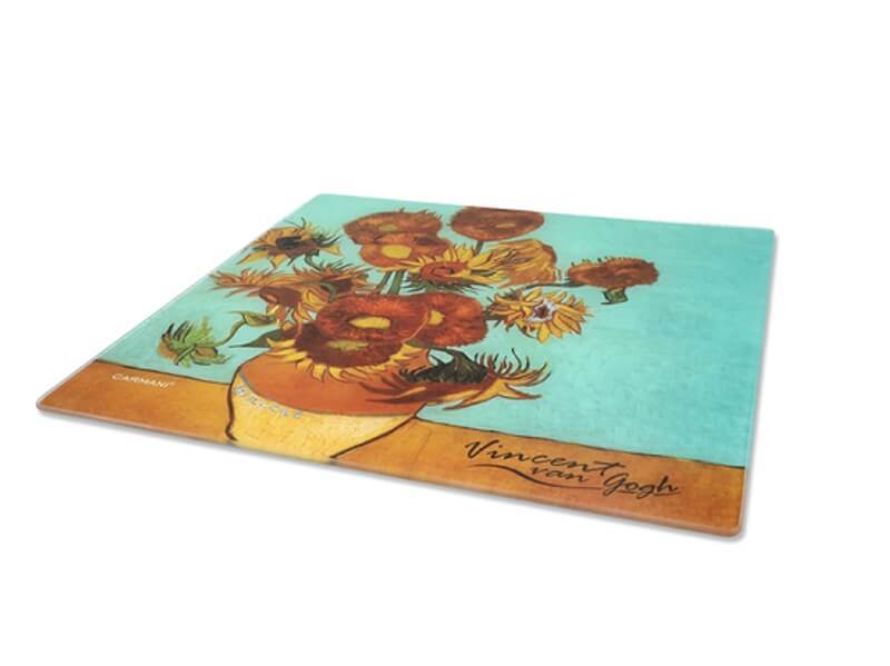 Skleněná podložka 30 x 30 cm Vincent van GOGH Slunečnice, CARMANI, 1952021