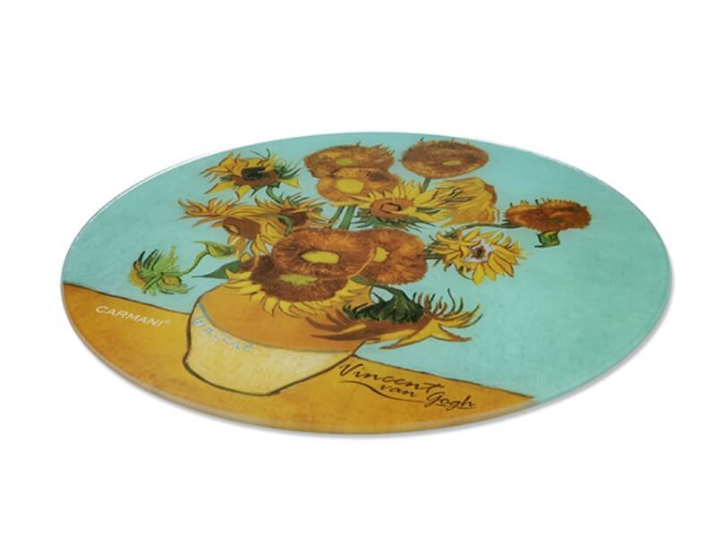 Skleněná podložka 30 cm Vincent van GOGH Slunečnice, CARMANI, 1952023