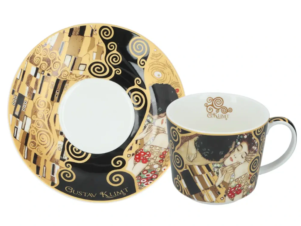 Šálek s podšálkem Gustav Klimt 230 ml The Kiss, CARMANI, 5320060