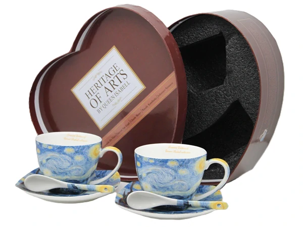 Šálek s podšálkem 250 ml/set 2 ks Vincent van Gogh Starry Night, Heritage of Arts