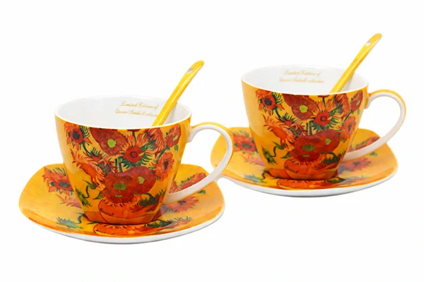 Šálek s podšálkem 250 ml/set 2 ks Vincent van Gogh Slunečnice, Heritage of Arts