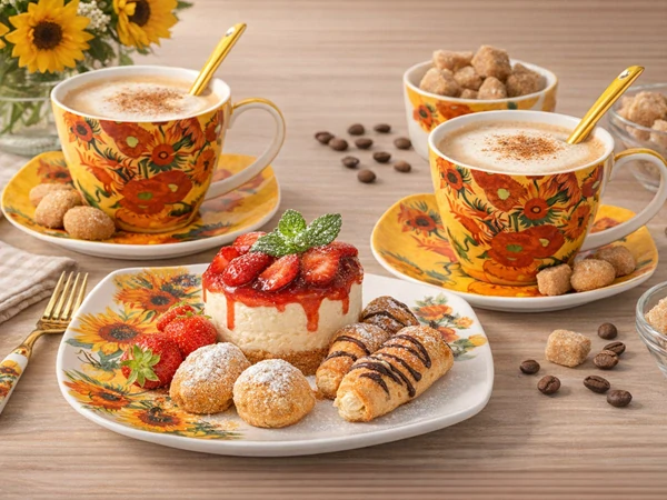 Šálek s podšálkem 250 ml/set 2 ks Vincent van Gogh Slunečnice, Heritage of Arts