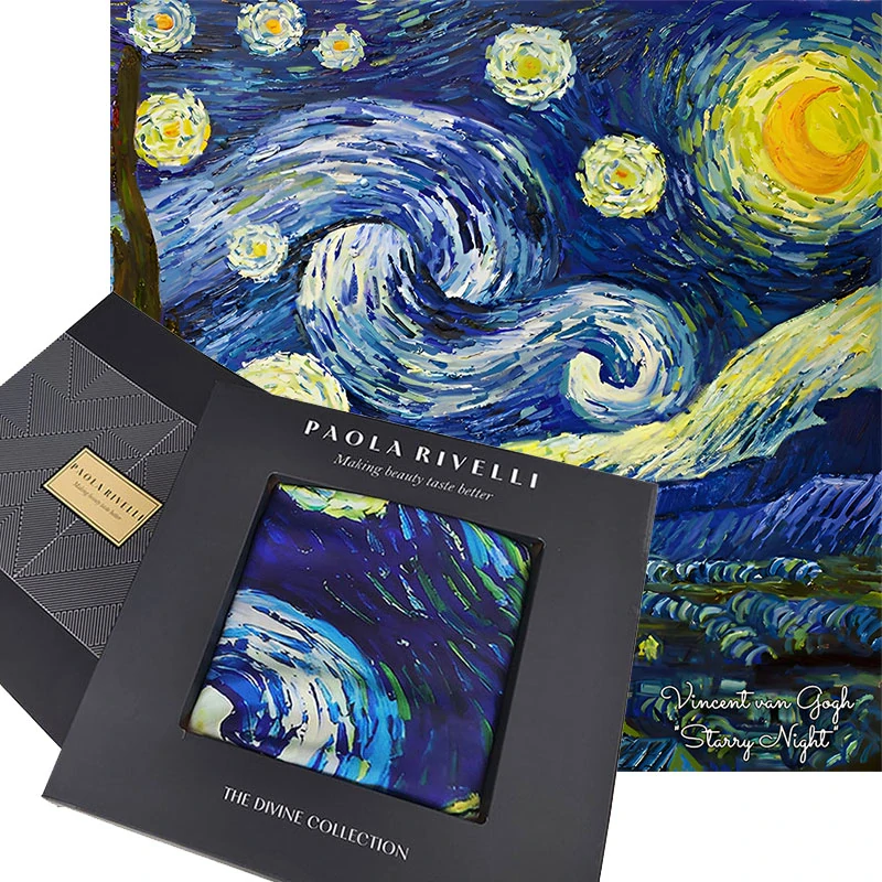 PAOLA RIVELLI Šátek, 90 x 90 cm Vincent van Gogh The Starry Night